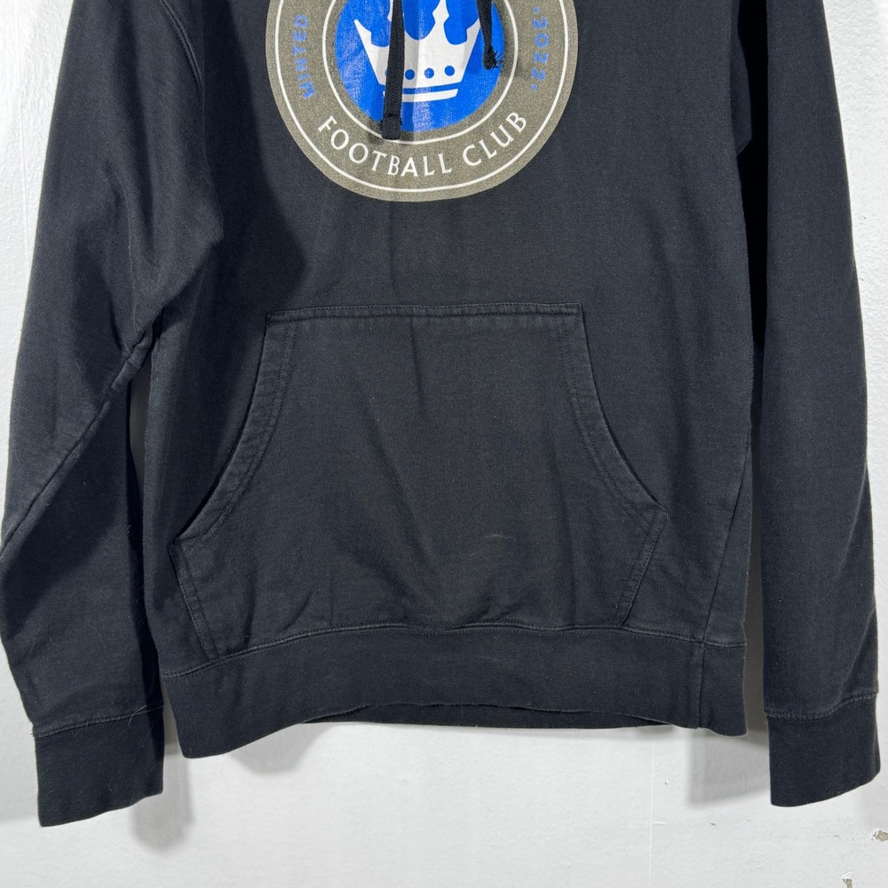 Fanatics Charlotte Football Club Chest Crest Black Hoodie Sz Small Unisex Soccer - Picture 2 of 16